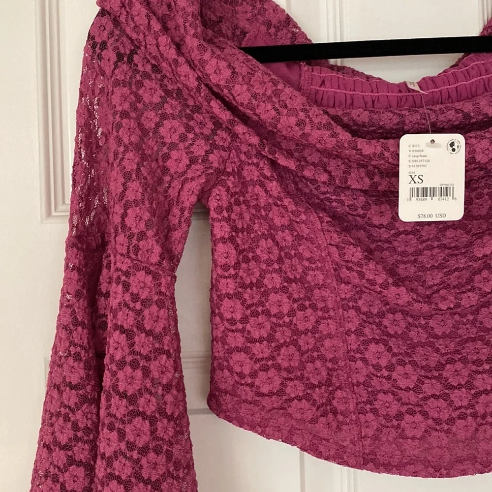 Free People Lola Lace Crop Top
